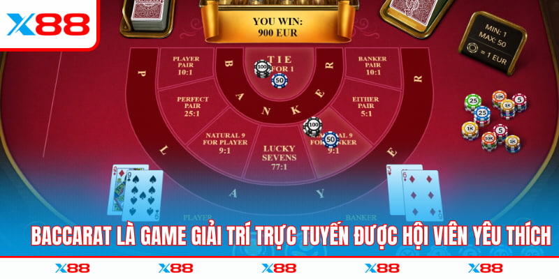 Baccarat là game giải trí trực tuyến được hội viên yêu thích